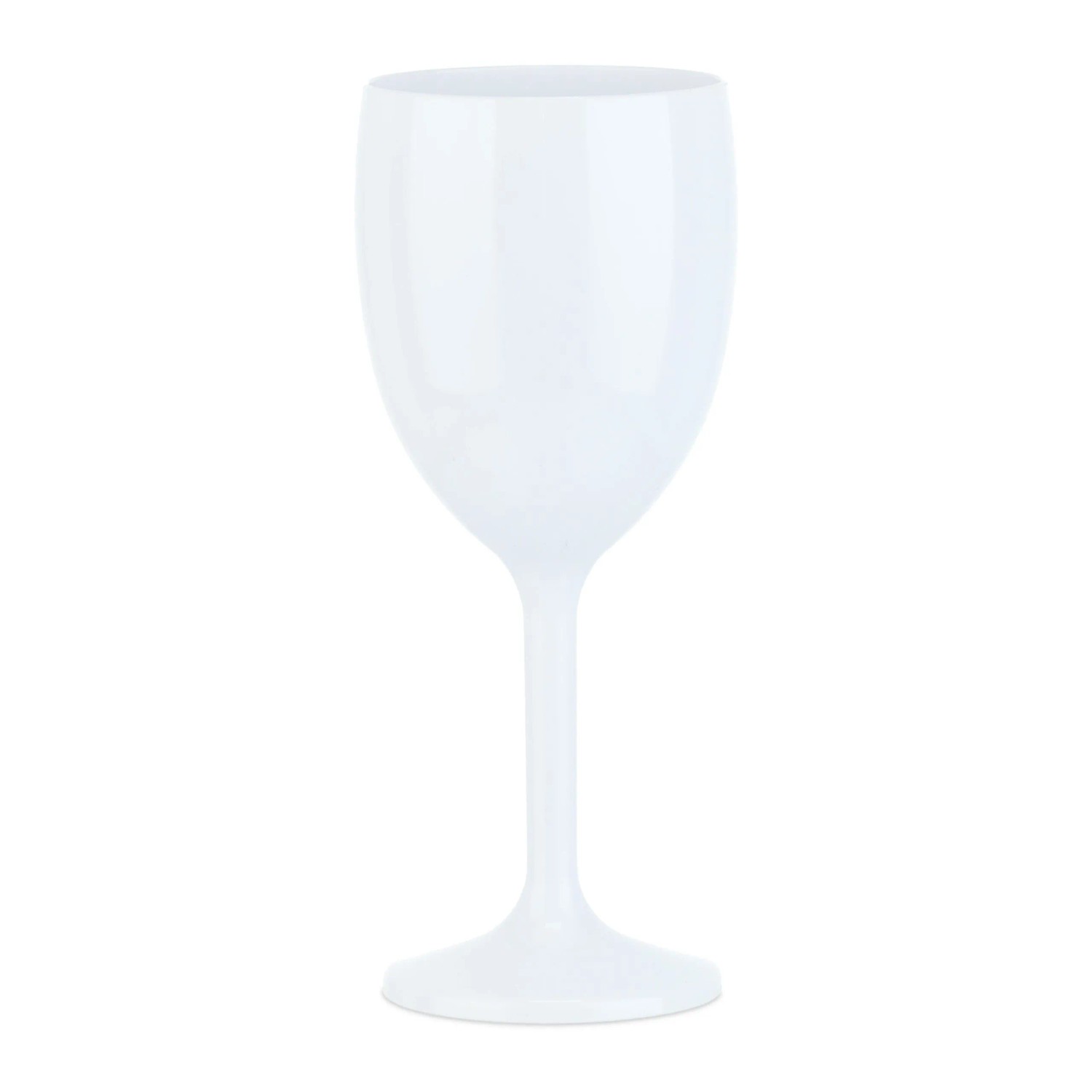 Relaxdays Weingläser 12er Set Kunststoff Weiß Bruchfest 19 cm x 7,5 cm