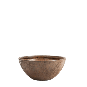 Runde, frostbeständige Pflanzschale Bowl Premium von Pflanzwerk in Rost-Optik, 28 cm Durchmesser.