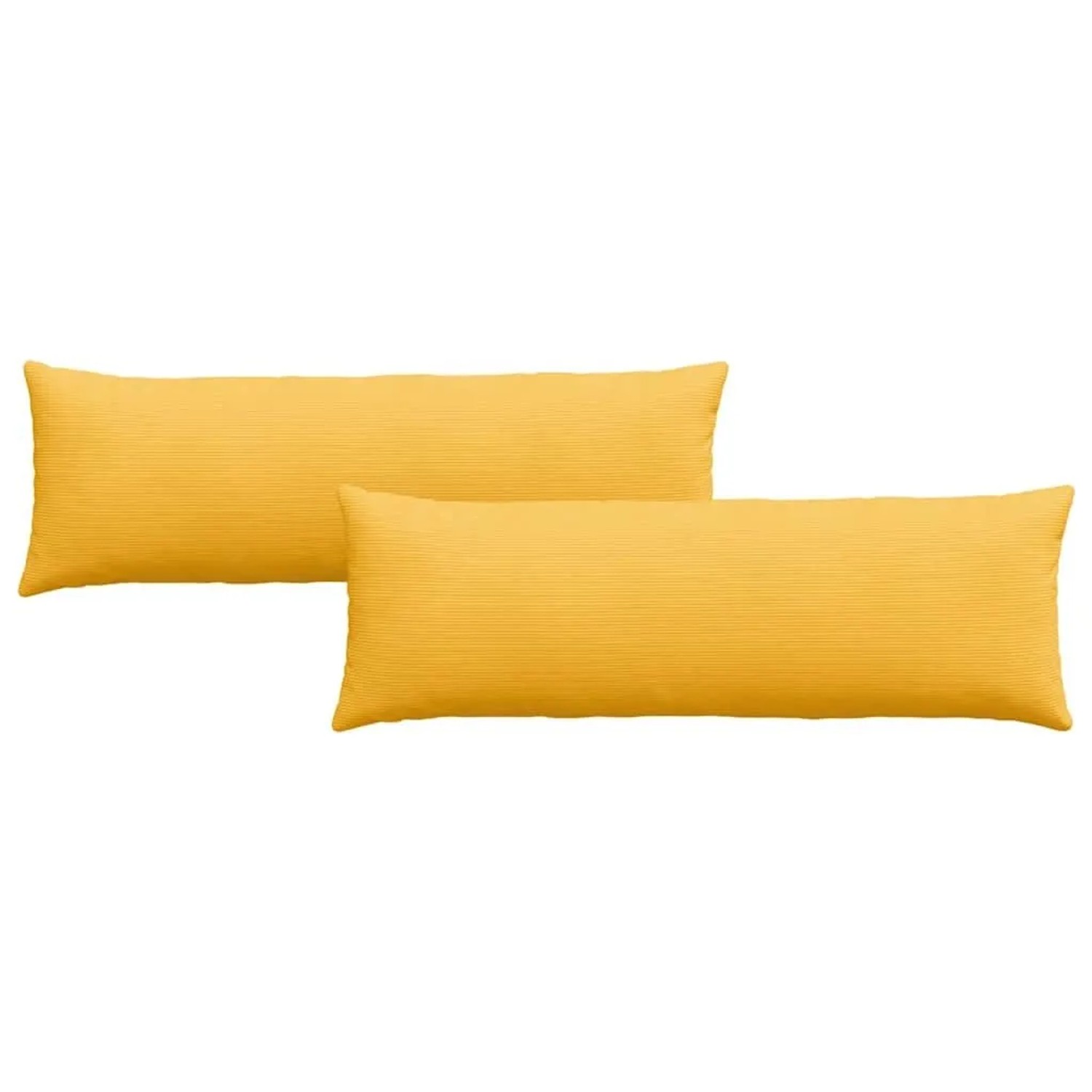 vidaXL Sofakissen 2 Stück Helles Gelb 120 x 40 cm Cordstoff 42013823