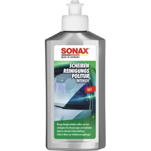 Sonax Scheibenreinigungs Politur intensiv, 250ml Flasche für klare Sicht beim Autofahren.