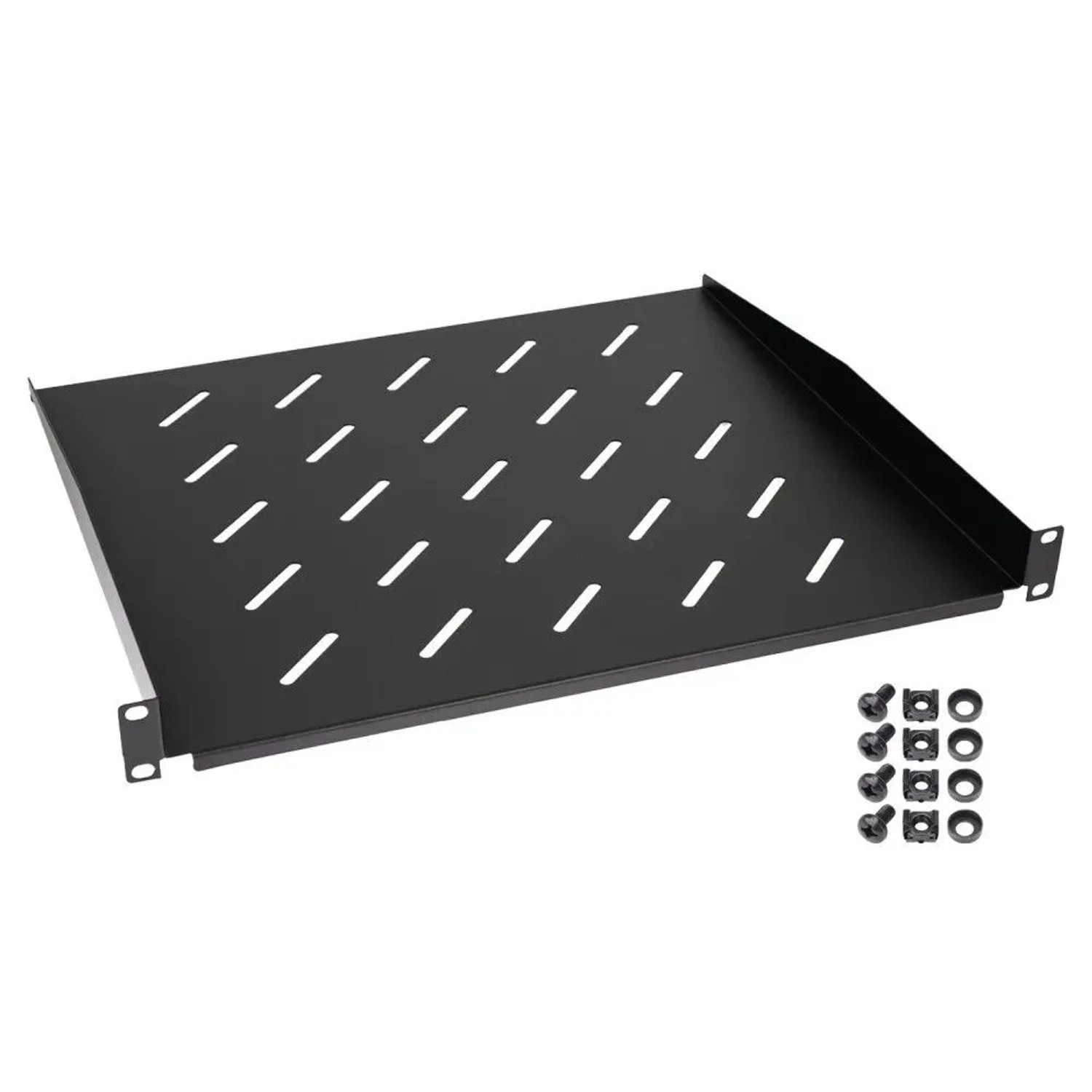 HMF 65499 Fachboden für Serverschrank  19 Zoll  1 HE  400mm Schwarz