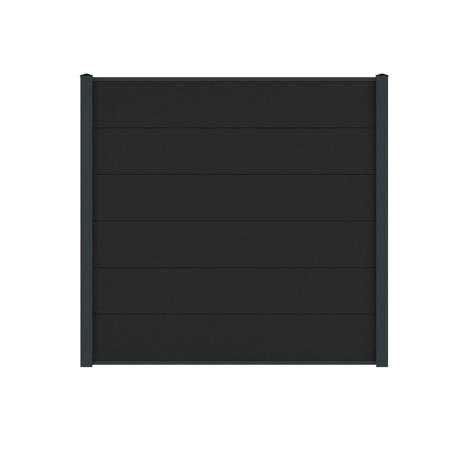 Vidual WPC-Sichtschutzzaun Comp-co 280 zum Aufdübeln 1,8 m x 12,50 m Anthrazit