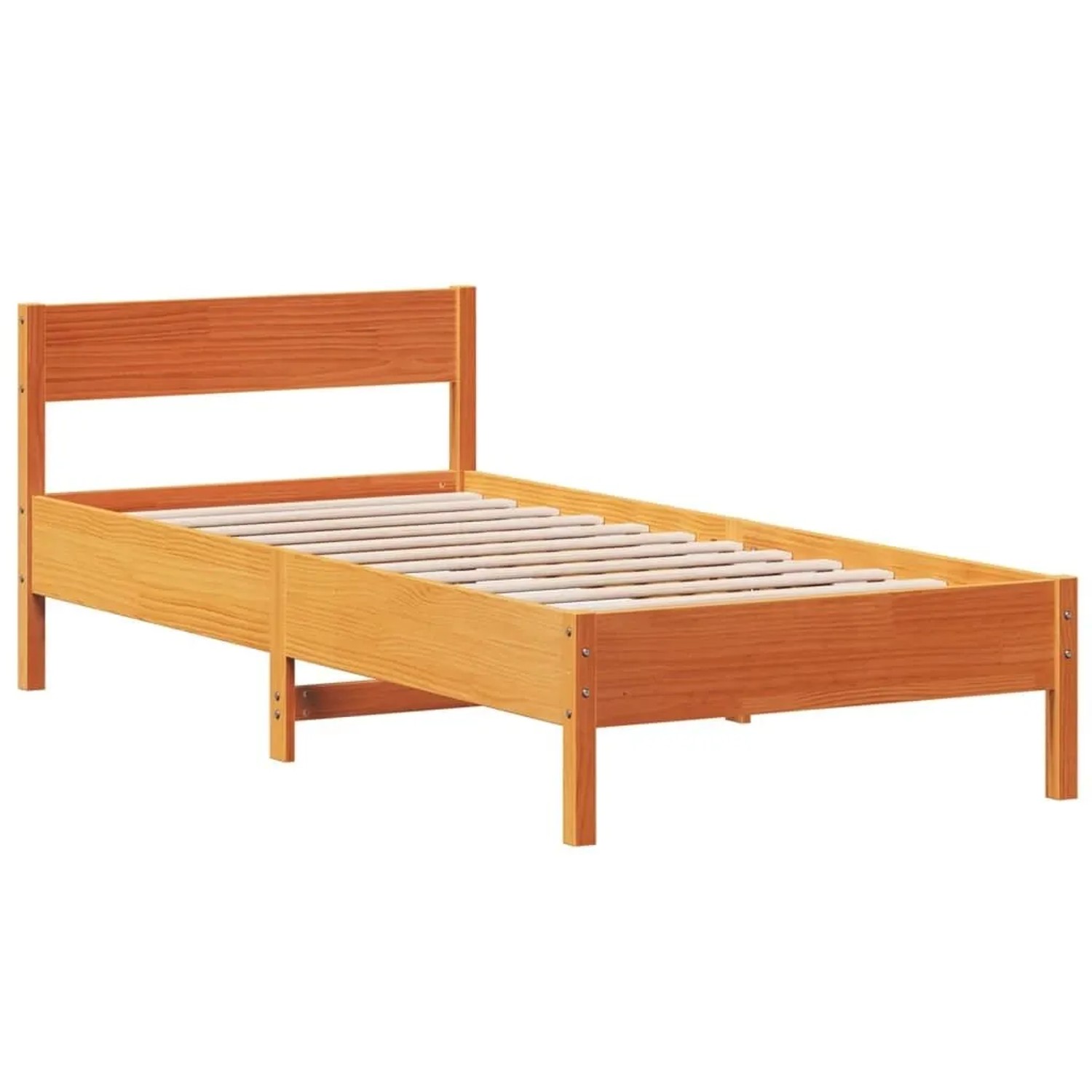 vidaXL Massivholzbett ohne Matratze Wachsbraun 90x190 cm Kiefernholz 842781 günstig online kaufen