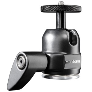 Mantona Small Kugelkopf Für Kamera Stativ 1/4'' 3/8'' Stativkopf Gewindeadapter