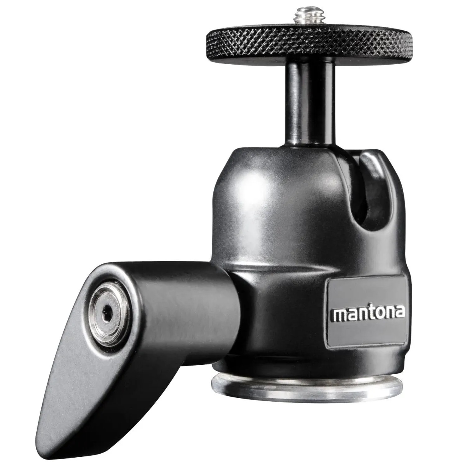Mantona Small Kugelkopf Für Kamera Stativ 1/4'' 3/8'' Stativkopf Gewindeadapter