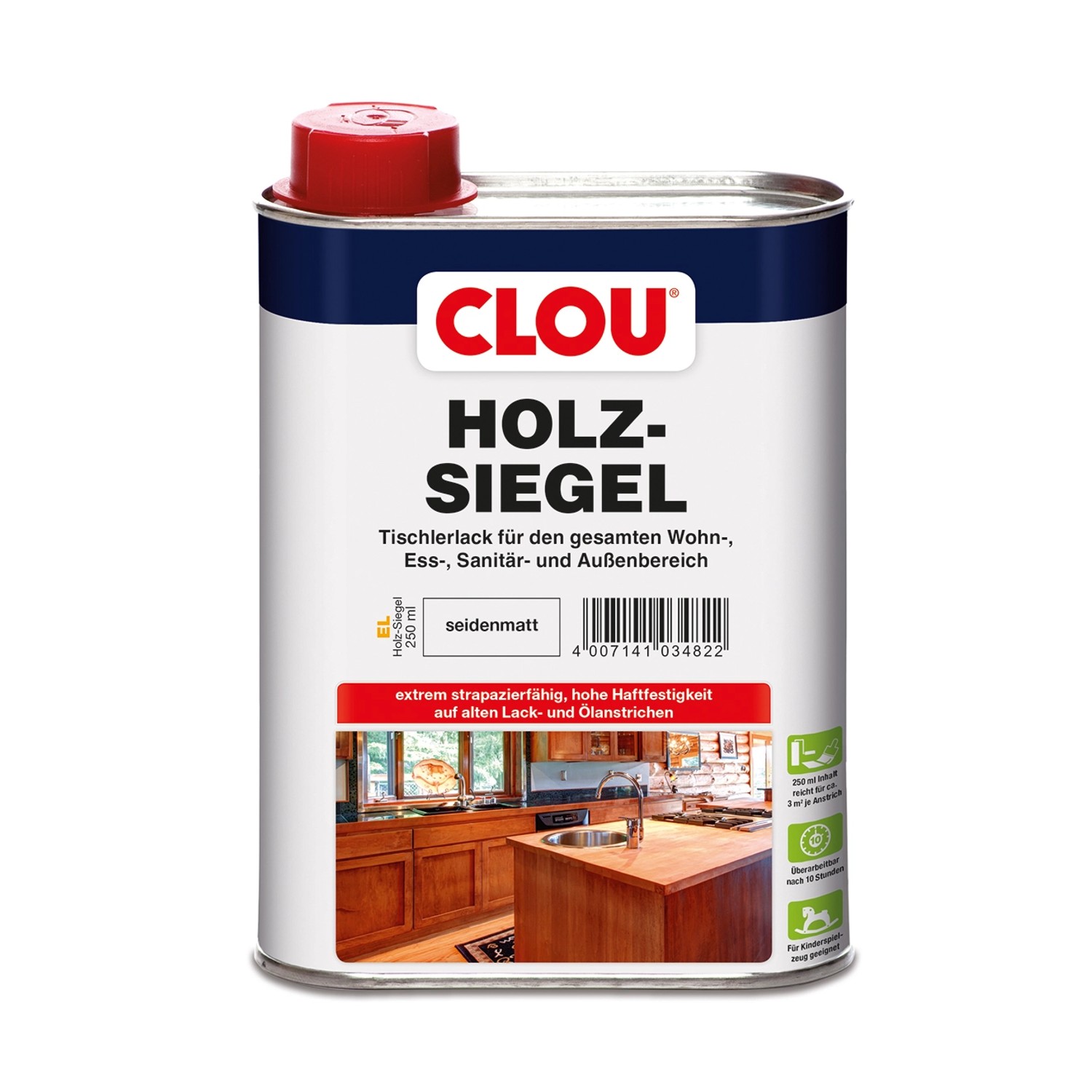 Clou Holz-Siegel EL Transparent seidenmatt 250 ml