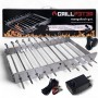 Grillpeter Mangal Astana Deluxe 11er Spießdreher 230V Motor Deckel Grillrost Ablage_9