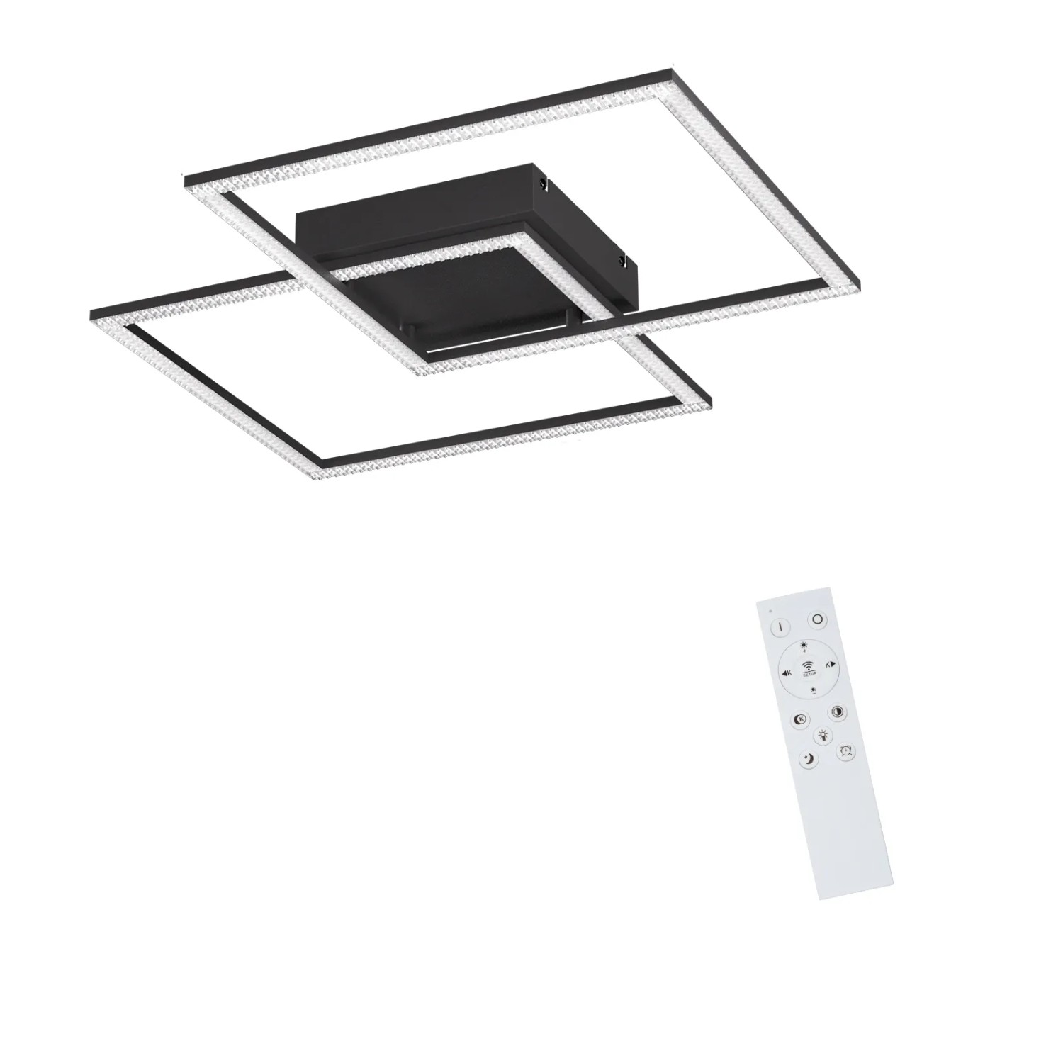 NETTLIFE LED Deckenleuchte aus Metall L54cmSchwarz-1