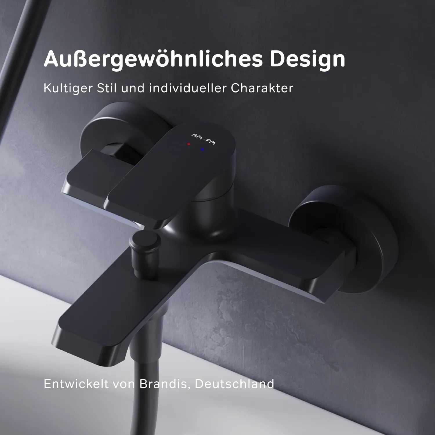 AM.PM Aufputz Wannenarmatur mit Brause Flash FNA10022 Schwarz kaufen ...