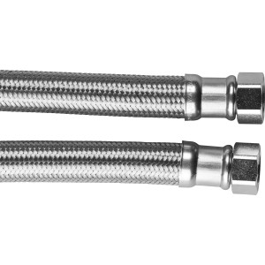 LUX Panzerschlauch DN20, 100 cm, aus Edelstahl, flexible Wasserverbindung.