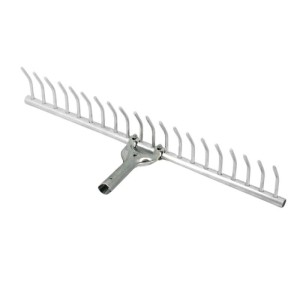 Galaflor Rasenrechen aus Aluminium mit 20 Zinken und Aufnahme für einen Stiel.