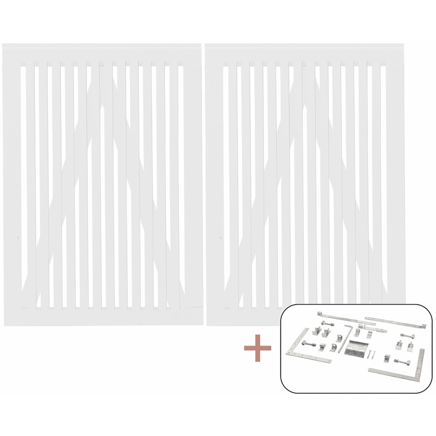 Doppeltor Sendai Nadelholz Weiß 200 cm x 140 cm günstig online kaufen