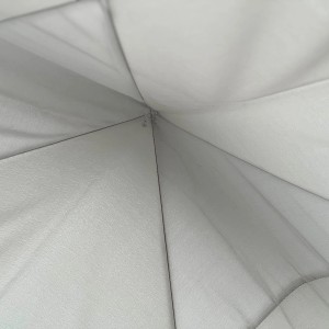 Leco Sonnenschutzsegel, lichtgrau, für Profi-Pavillon, Detailansicht der Befestigung.