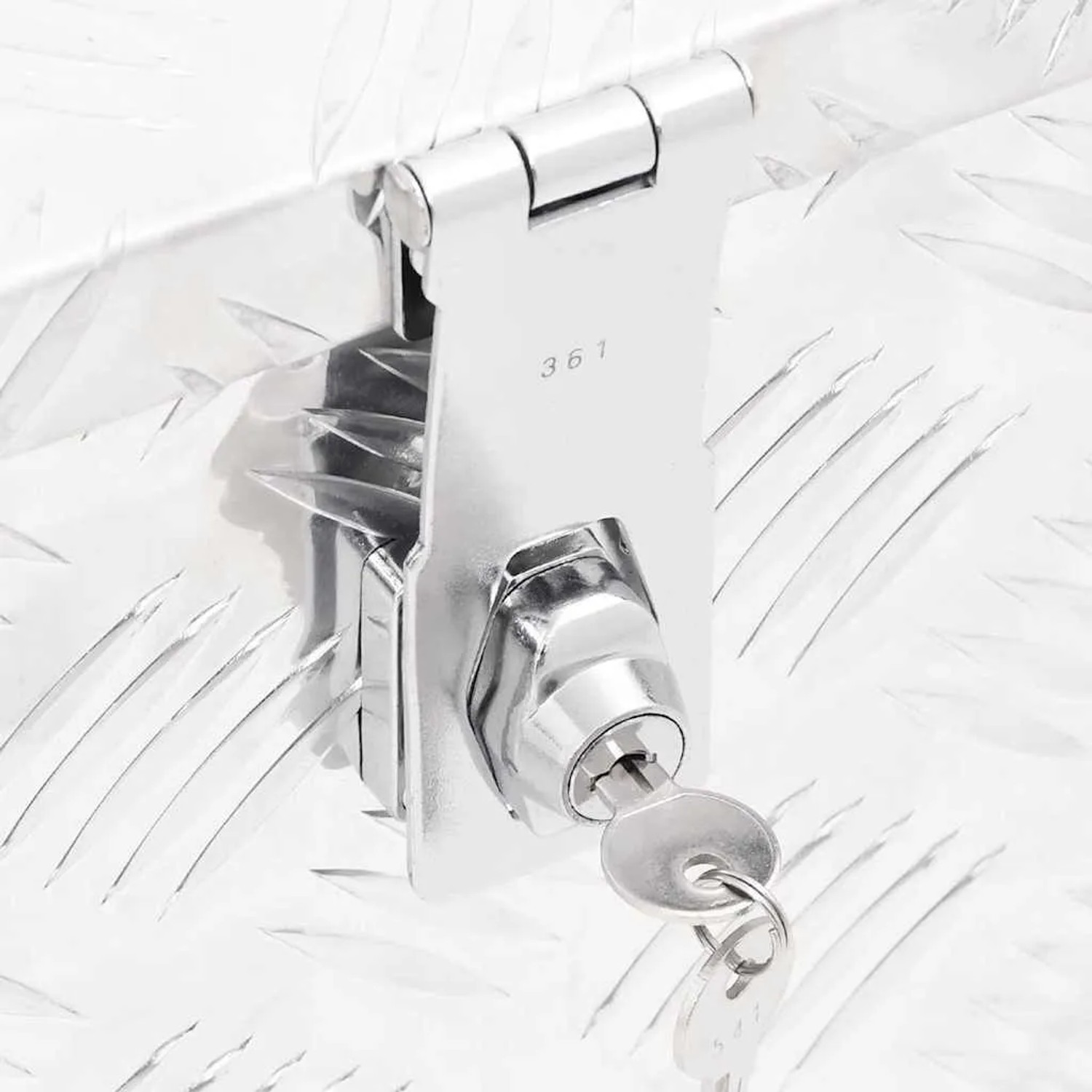 DELUKE Aluminiumbox Mit Deckel Abschließbar Alubox Deichselbox Alu Anhängerbox Werkzeugkiste Transportbox Metallkiste 60x23,5x23cm Silber_7