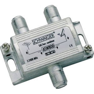 Schwaiger Einschleusweiche mit DC-Durchgang für SAT- und Antennensignale, Audio-Zubehör.