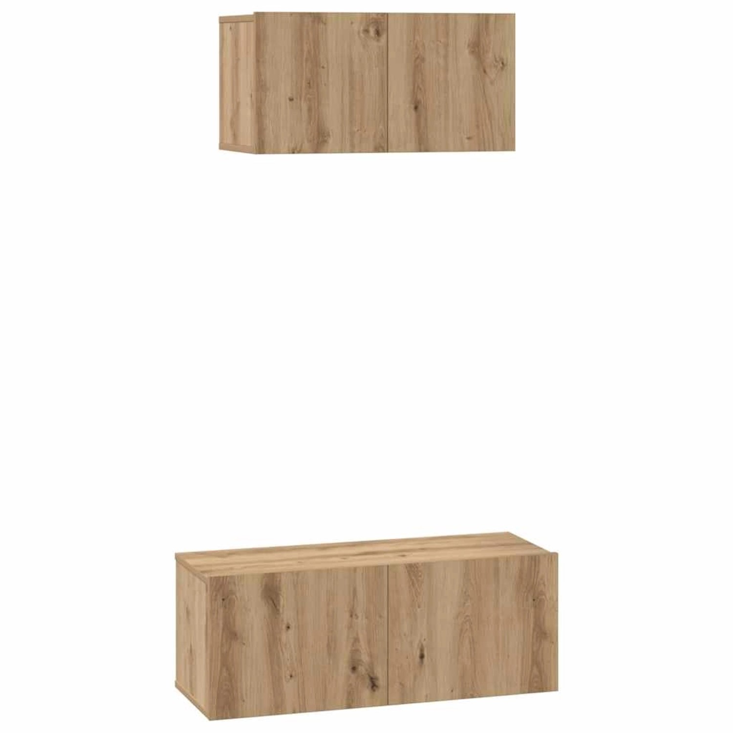 vidaXL TV-Schrank-Set Wandmontiert 2-Tlg Artisan-Eiche Holzwerkstoff 339338 günstig online kaufen