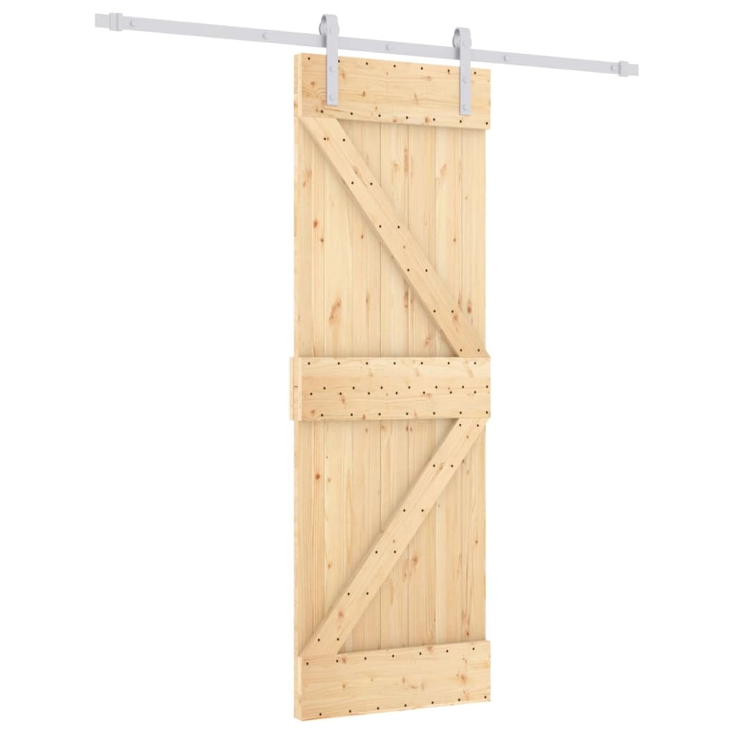 vidaXL Schiebetür mit Beschlag 70x210 cm Massivholz Kiefer 3203020 günstig online kaufen