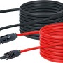 Schwaiger Solar-Verlängerungskabel, 5 m, rot und schwarz, mit wasserdichter Stecker-Kupplung für Solaranlagen.