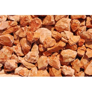 Marmorbruch Verona-Rot, 25-50 mm, Zierkies für Garten- und Landschaftsbau.