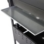 Detailaufnahme: El Fuego Gasgrill San Angelo mit Seitenablage und Unterschrank.