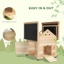 PawHut Entenstall aus Holz mit Kippdach und Doppeltür, ideal für den Garten.