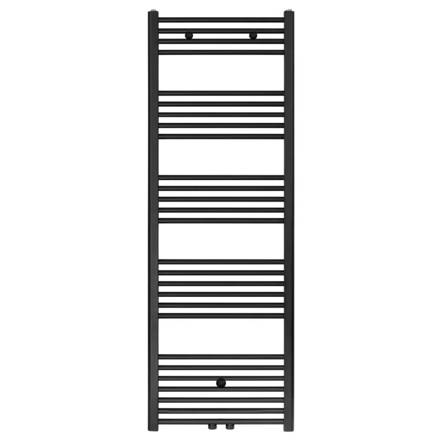 Belrad Badheizkörper Mittelanschluss Schwarz Matt Gebürstet 1600 X 500 HxB günstig online kaufen