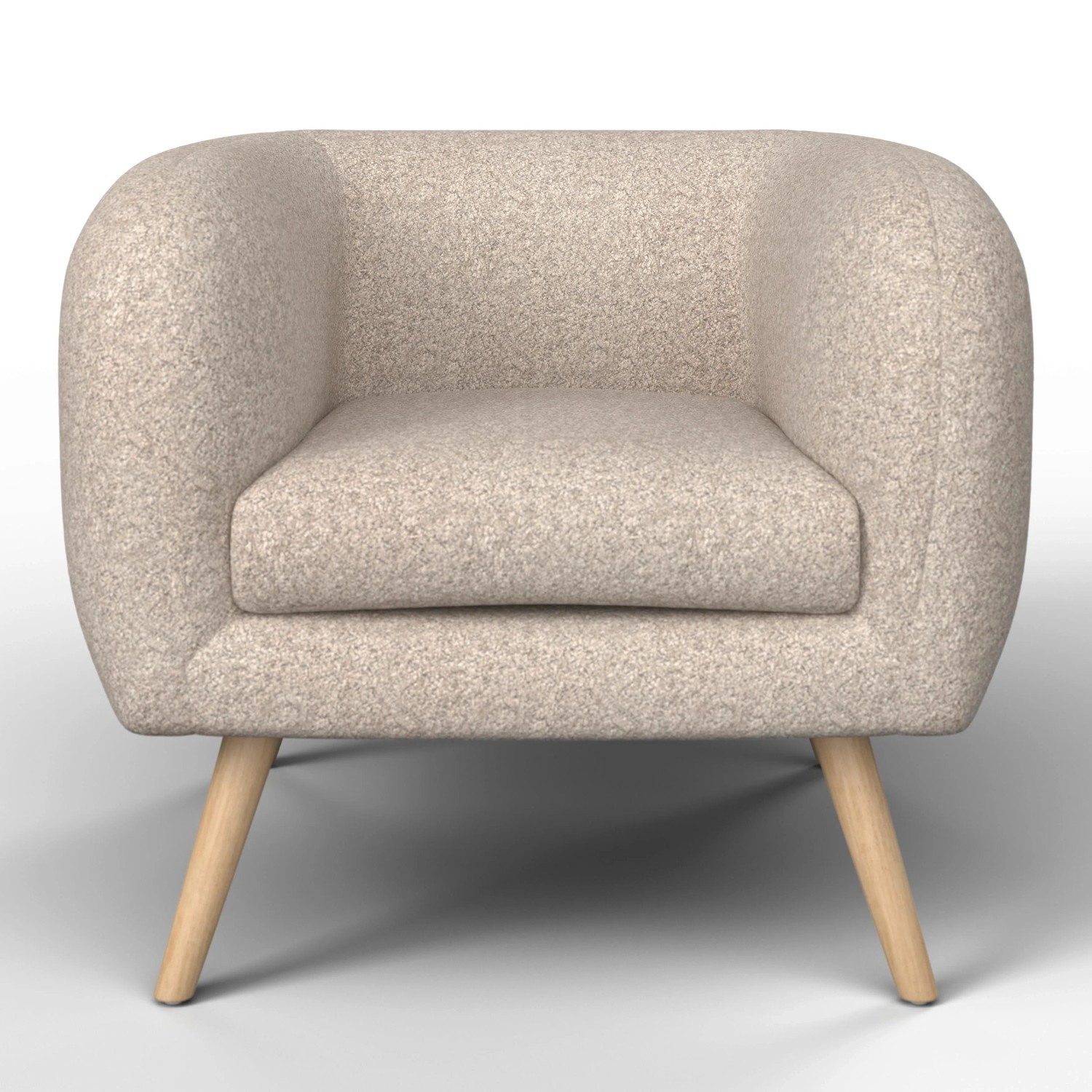 Bessagi Home Sessel Bruno Beige Webstoff