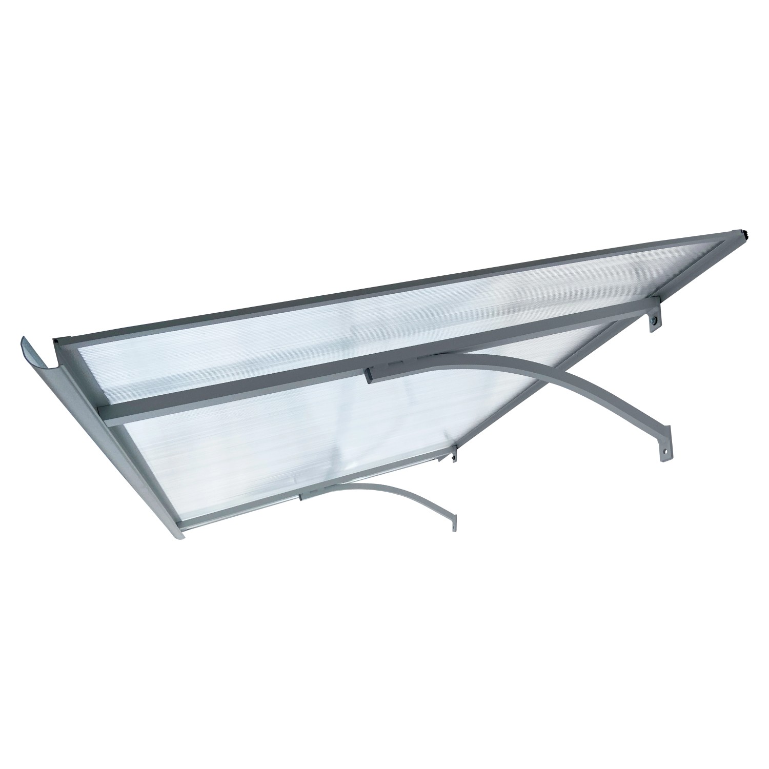 STARKEDACH Aluminiumrahmen Vordach Straight T-160 RAL 7035 Mit Polycarbonatbeschichtung_5