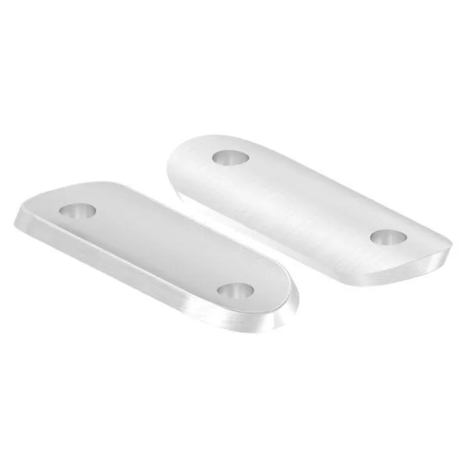 FeNau Handlaufanschlussplatte Edelstahl V2A 63x25x4 mm Für Rohr Ø 42,4 mm Ohne Mittelbohrung