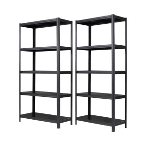 Albatros SR2B Premium Schwerlastregal 875 Kg 180x90x40 Cm Mit 5 Verstellbaren Ablagen Schwarz