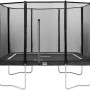 Schwarzes Salta Trampolin Combo, 214x153 cm, mit Sicherheitsnetz für den Garten.