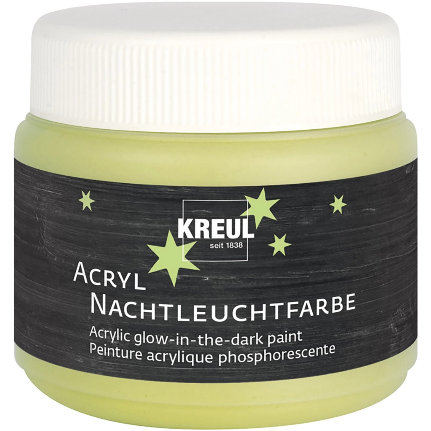 Kreul Acryl Nachtleuchtfarbe Gelb 150 ml