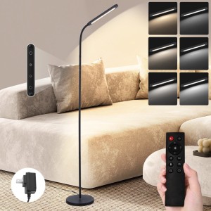NETTLIFE LED Stehlampe aus Metall L137cm Schwarz