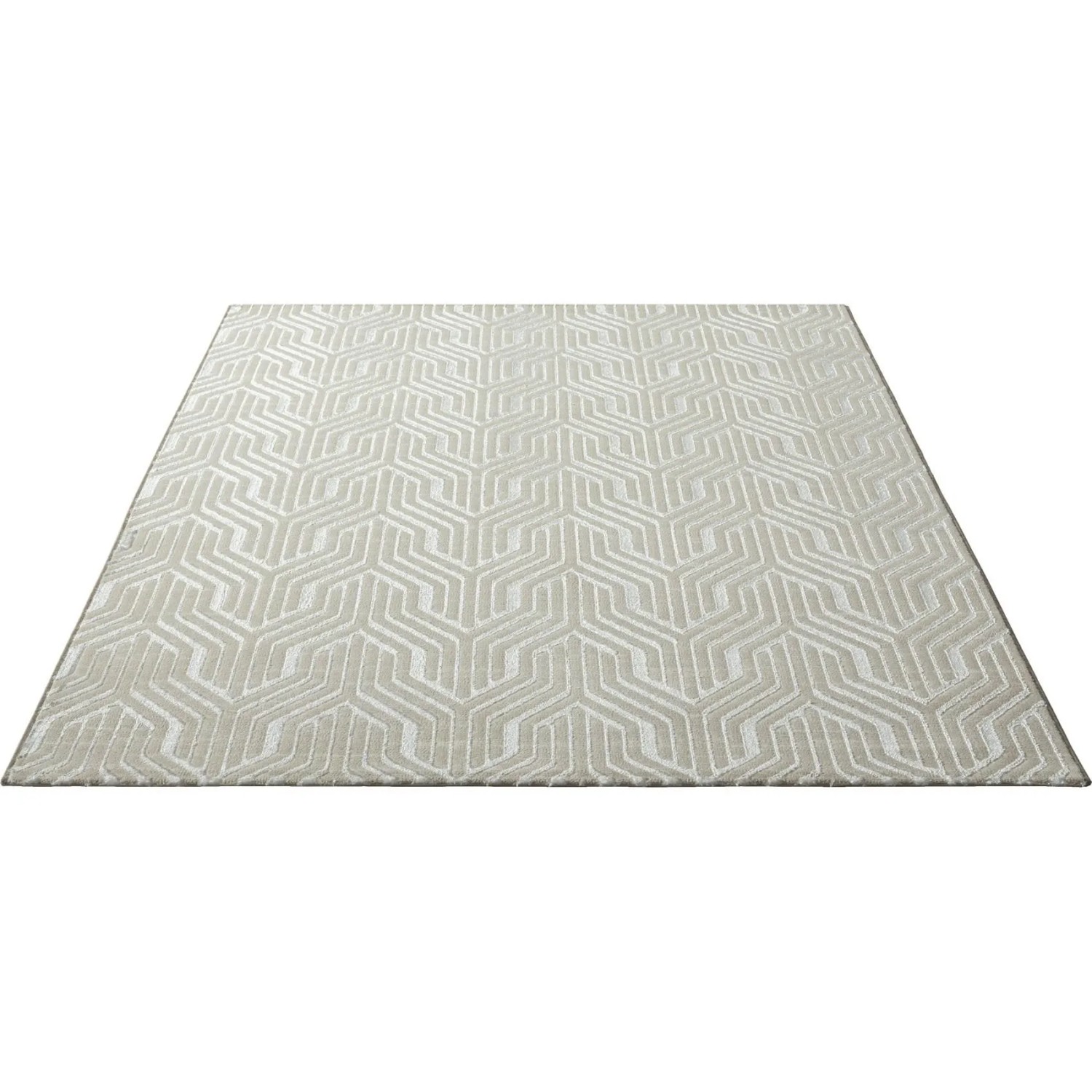 Floornovo Kurzflor Teppich Beige Gemustert 290 x 200 cm günstig online kaufen