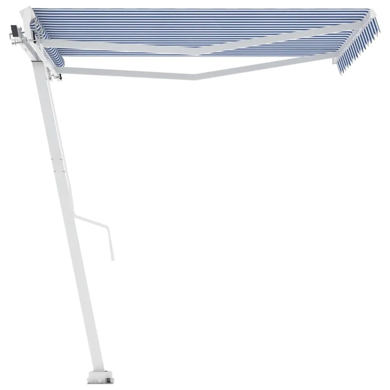vidaXL Standmarkise Manuell Einziehbar 350x250 cm Blau/Weiß 3069516 günstig online kaufen