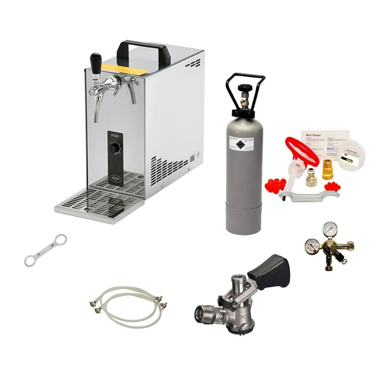 Ich-Zapfe Bierzapfanlage Pygmy 25 1- Trockenkühler 35 Liter/h Silber