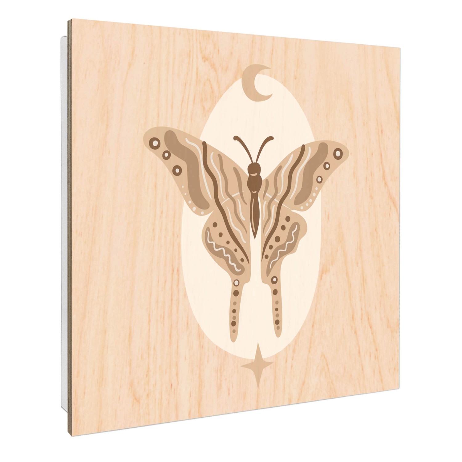 Banjado Großer Schlüsselbox Holz 30x30cm Weiß Scharnier Rechts 50 Haken Sch günstig online kaufen