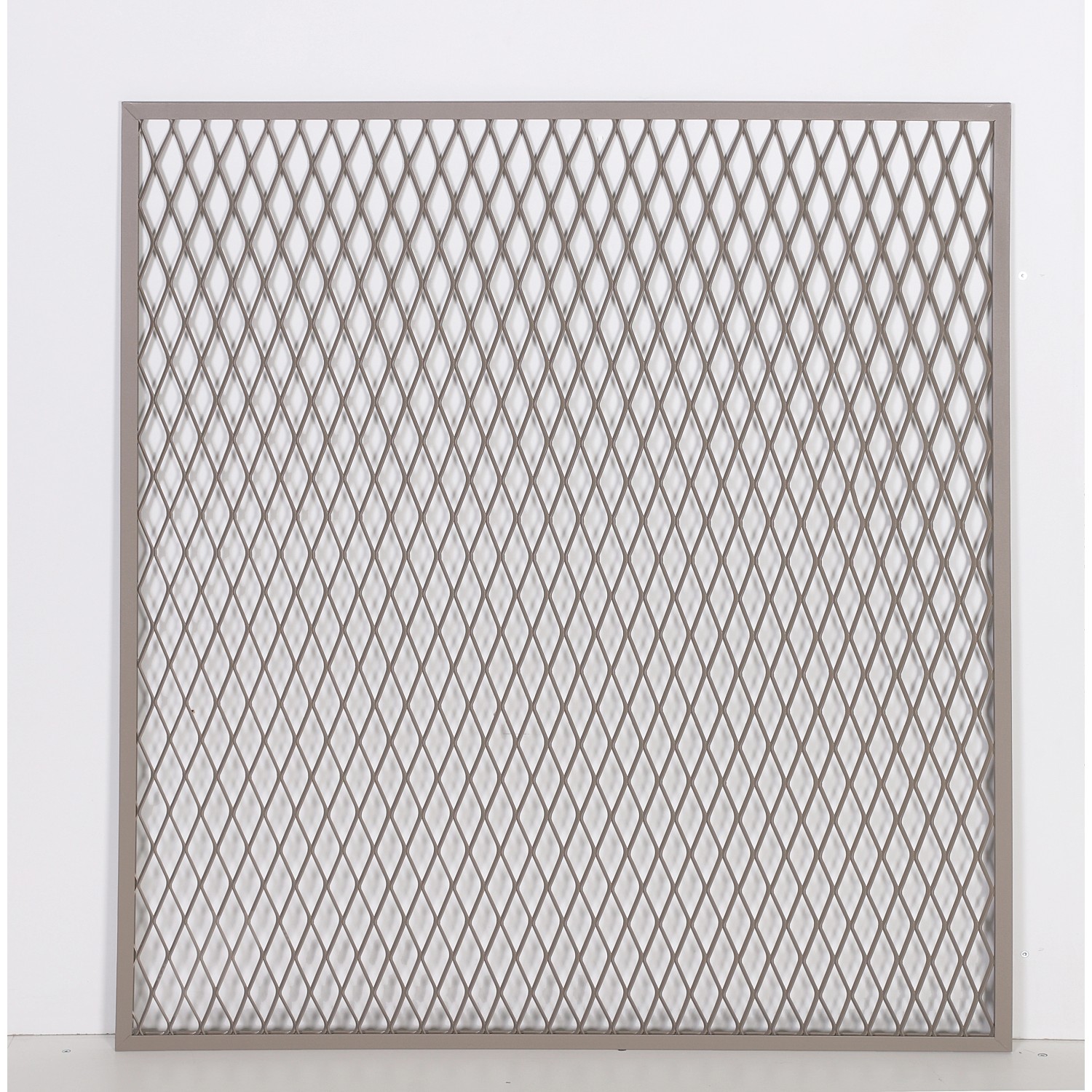 Dieda Linus Streckgitter Füllung Eckig Aluminium 100 cm x 100 cm Taupe günstig online kaufen