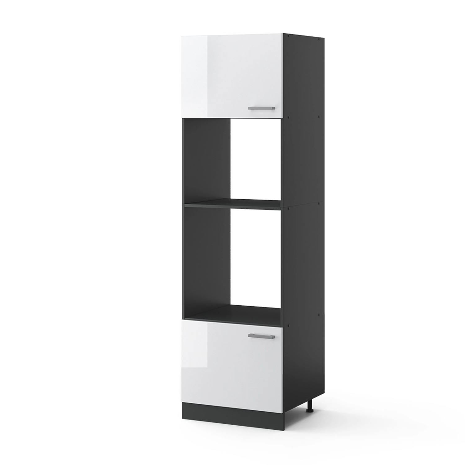 Vicco Mikrowellenschrank R-Line Küchenregal für die Mikrowelle Weiß Hochgla günstig online kaufen