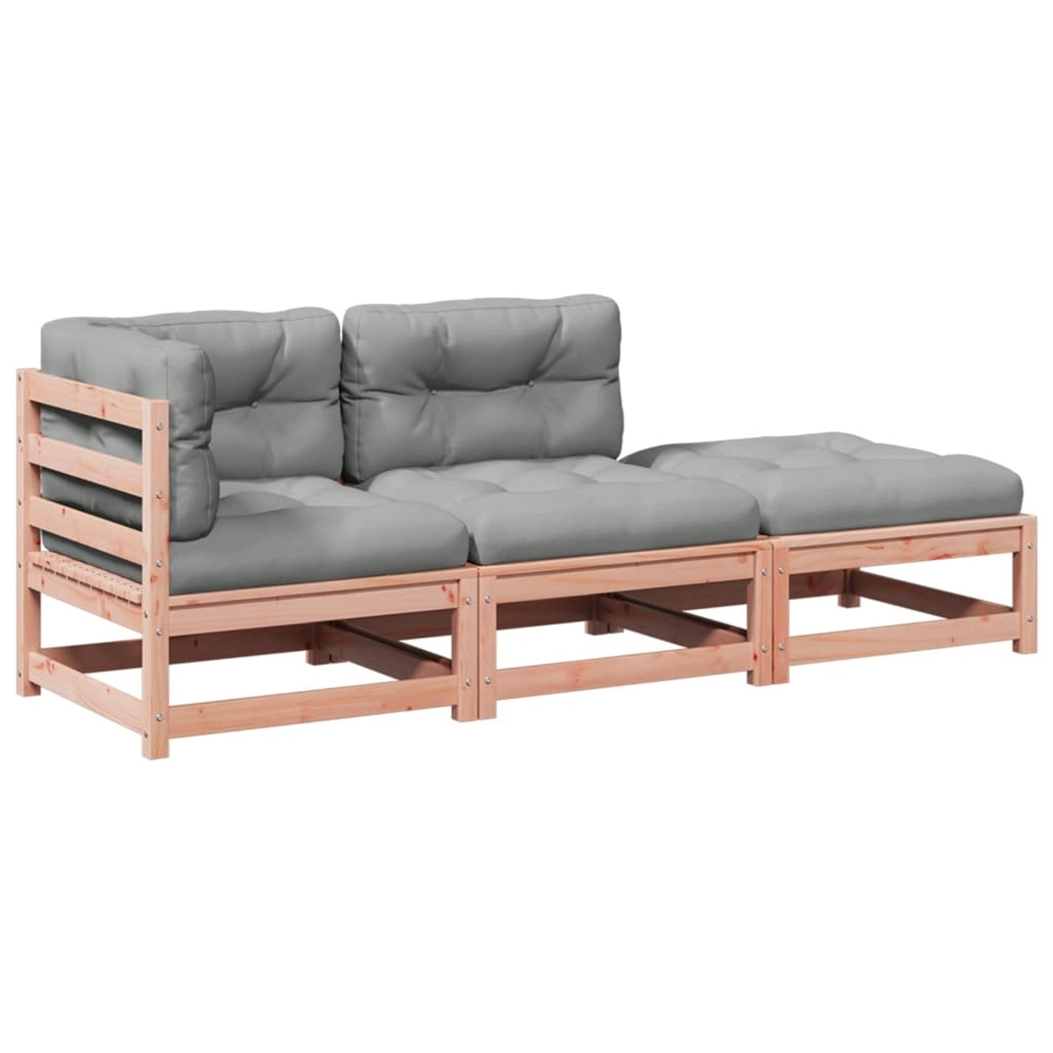 vidaXL 3-Tlg Garten-Sofagarnitur mit Kissen Massivholz Douglasie 3295833 günstig online kaufen