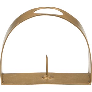 Goldener Kerzenhalter, 8x6,5x2,5 cm, aus Metall, modernes Design für Stabkerzen.