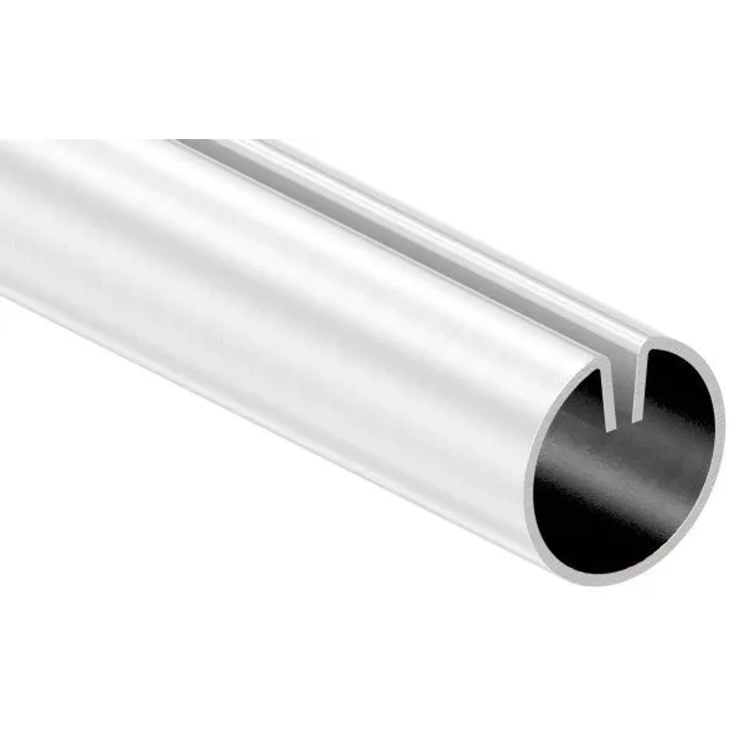 FeNau Klemmprofil Edelstahl V2A Ø 27 X 1,5 mm L 3000 mm Geschliffen Korn 240