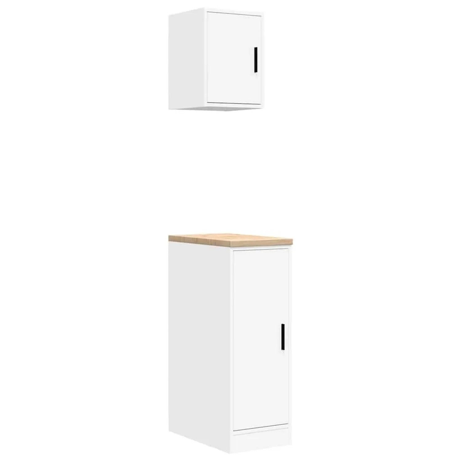 vidaXL Garagenschränke 2 Stk Weiß Holzwerkstoff 3328287