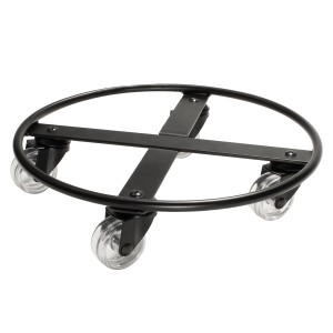 Wagner Design Pflanzenroller GH 0953, Ø 25cm, schwarz, mit transparenten Rollen.