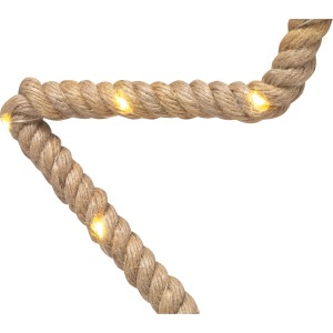 LED Deko Stern Hänger mit Juteseil, warmweiße Lichter für die Weihnachtsdeko im Innenbereich.