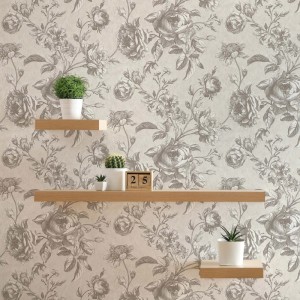 Tadessi Tapete Floral M1-No.1838 Vliestapete in Grau