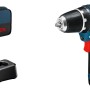 Bosch Professional Akku-Bohrschrauber GSR 12V-15 mit Akkus, Ladegerät und Tasche.