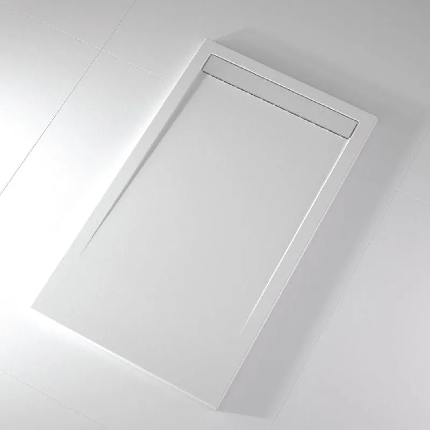 Mirlo Mineralguss Duschwanne Extra Flach Clever  Weiß 90x200cm