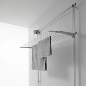 Foxydry Wand Wäscheständer Klappbar Grau Trockenlänge 11,5 m Maß 152 cm