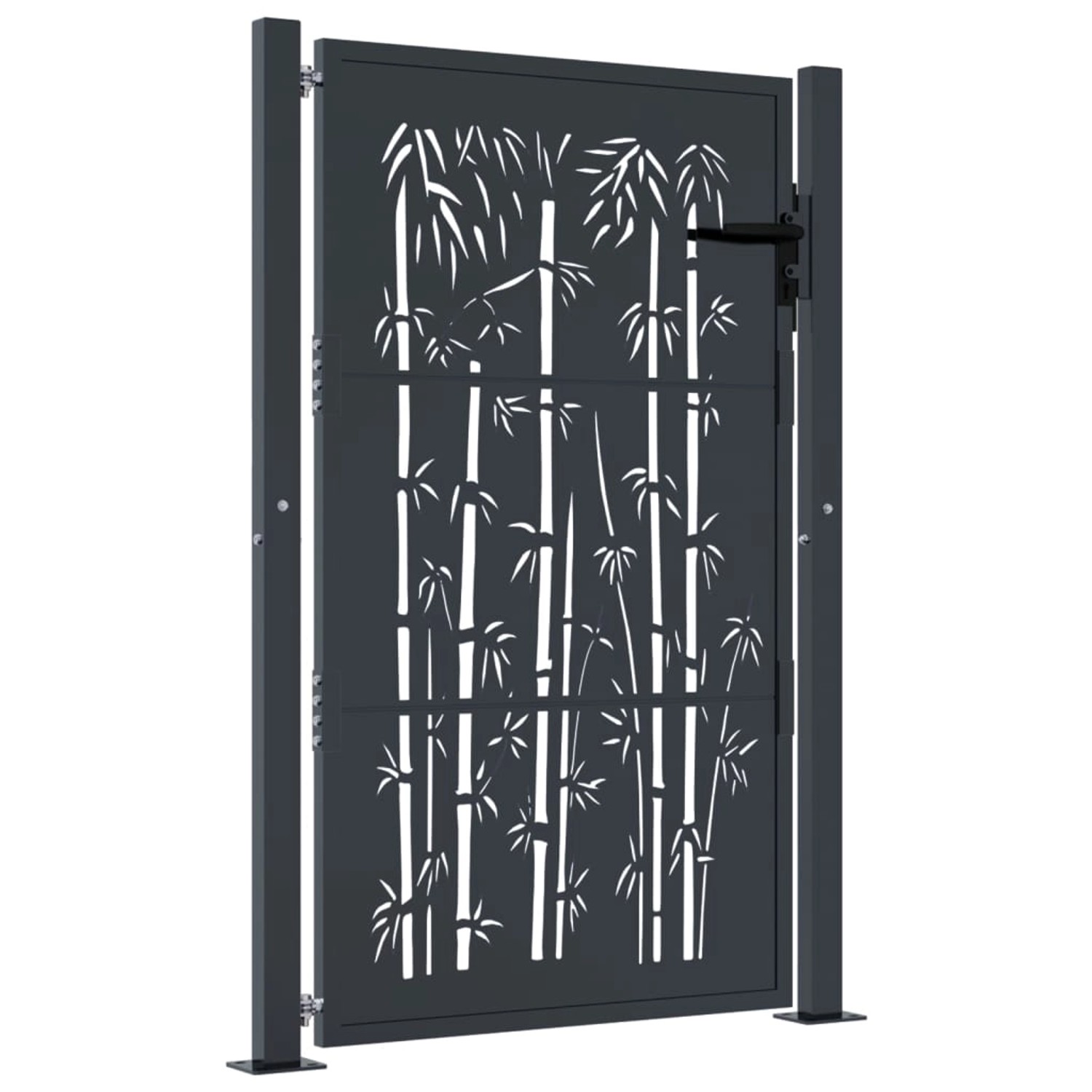 vidaXL Gartentor Anthrazit 105x155 cm Stahl Bambus-Design 153181 günstig online kaufen